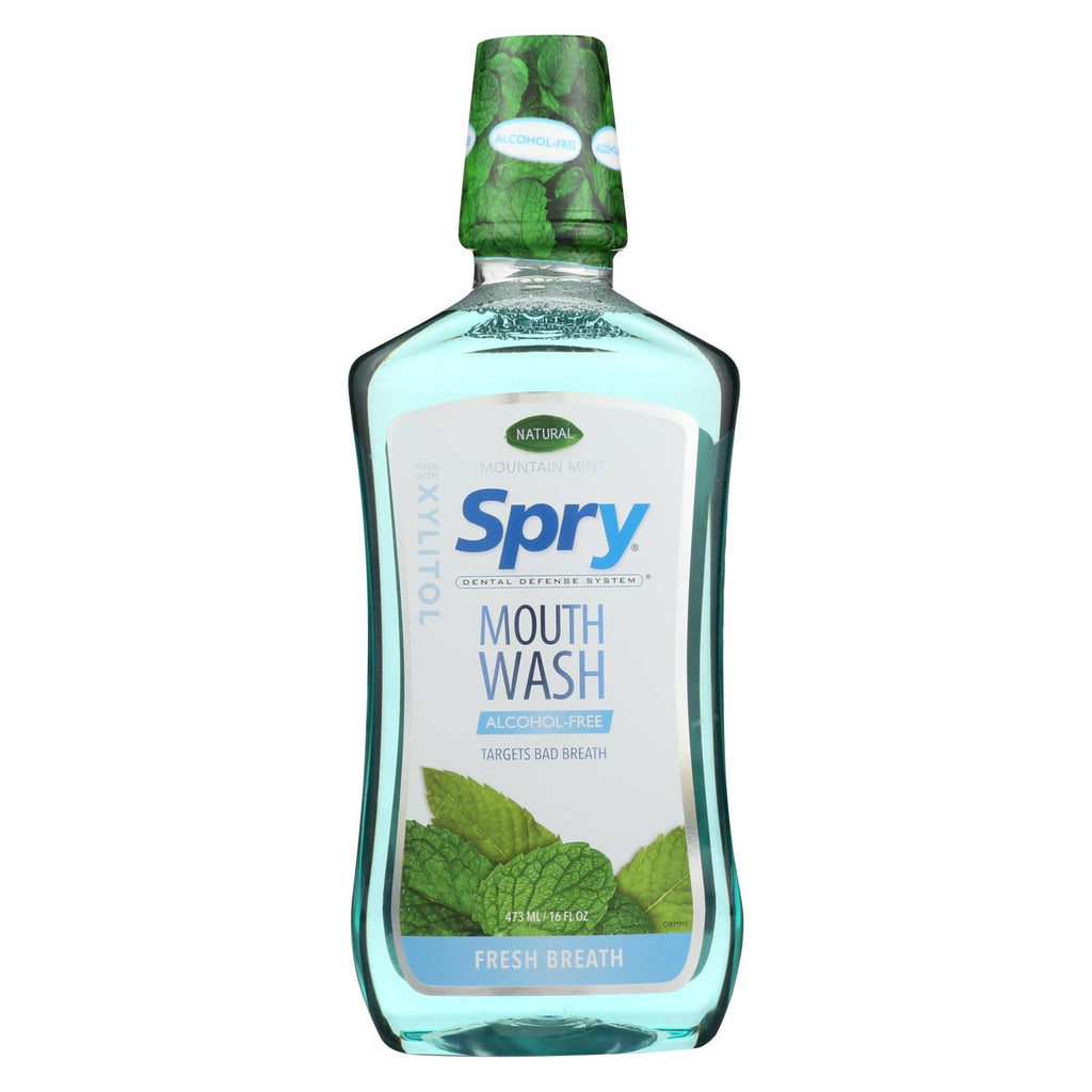 Spry Mouth Wash - Mountain Mint - 16 Fl Oz