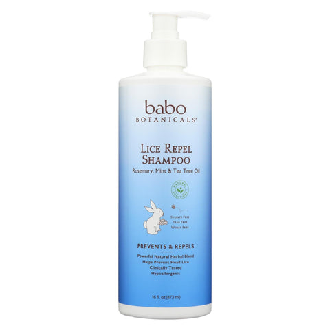 Babo Botanicals - Shampoo - Rosemary, Mint And Tea Tree Oil - Case Of 1 - 16 Fl Oz.