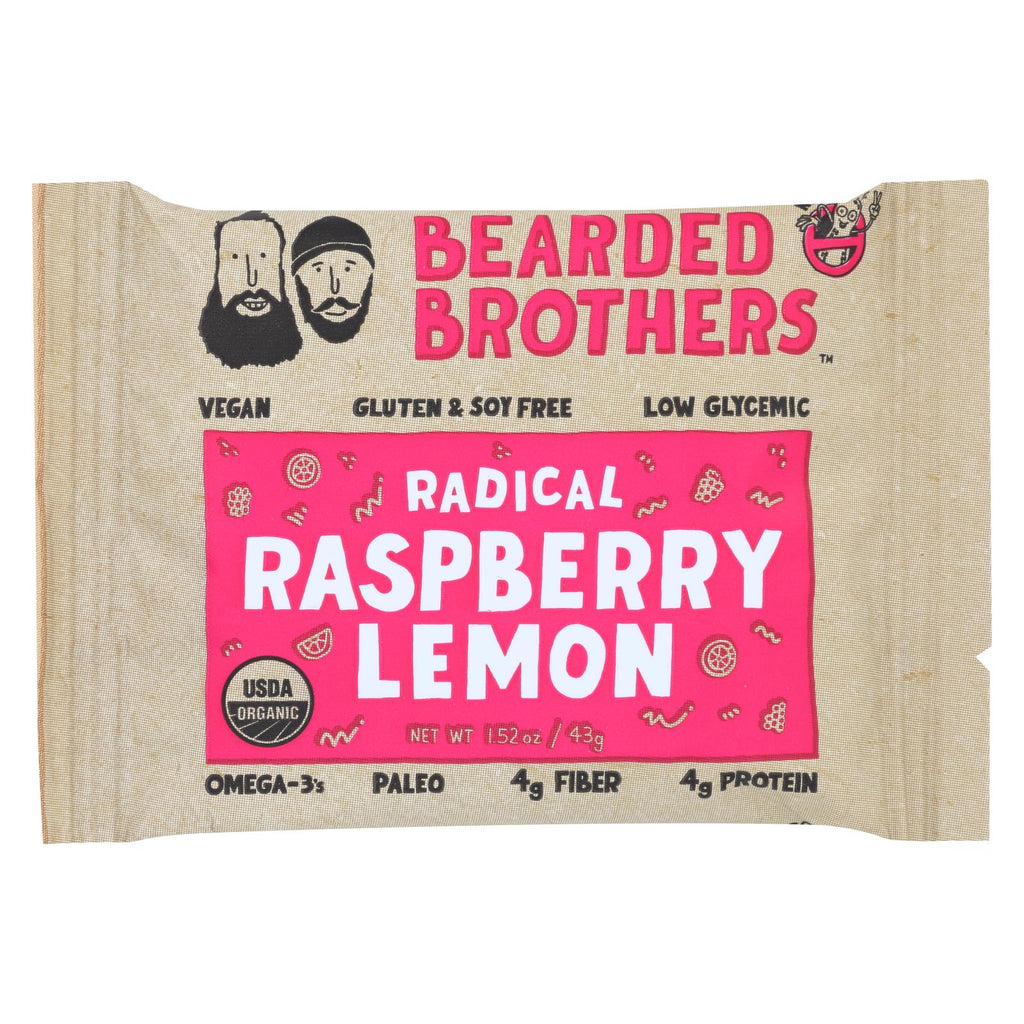 Bearded Brothers - Energy Bar - Radical Raspberry Lemon - Case Of 12 - 1.52 Oz.