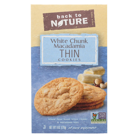 Back To Nature Cookie Thins - Macadamia Chunk - Case Of 6-6 Oz.