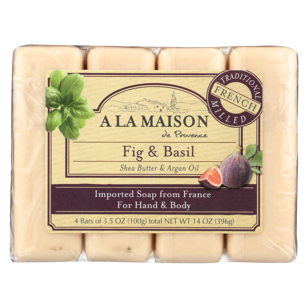 A La Maison - Bar Soap - Fig And Basil - 4-3.5 Oz