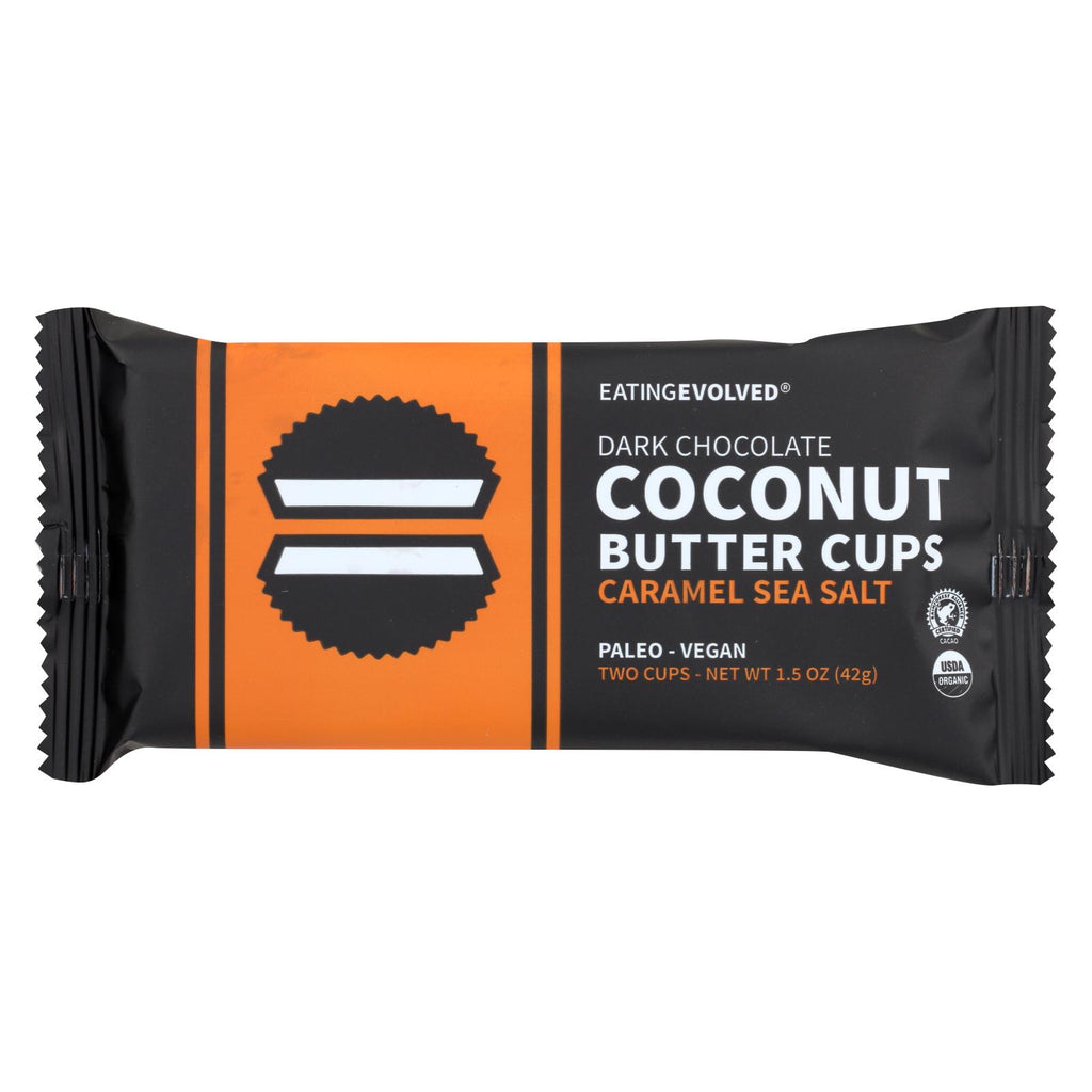 Eating Evolved Coconut Butter Cups - Caramel Sea Salt - Case Of 9 - 1.5 Oz.