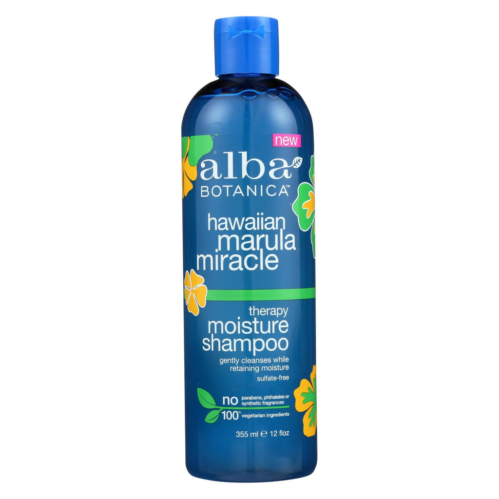 Alba Botanica - Hawaiian Marula Miracle Shampoo - Therapy Moisture - 12 Fl Oz