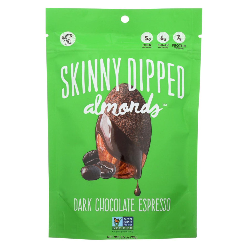 Skinny Dipped Almonds - Dark Chocolate Espresso - Case Of 10 - 3.5 Oz