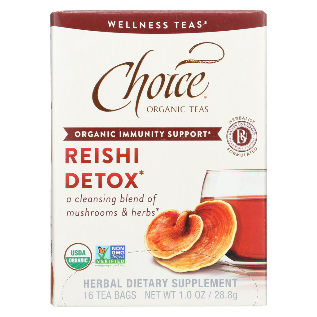 Choice Organic Teas Organic Wellness Tea - Reishi Detox - Case Of 6 - 16 Bag