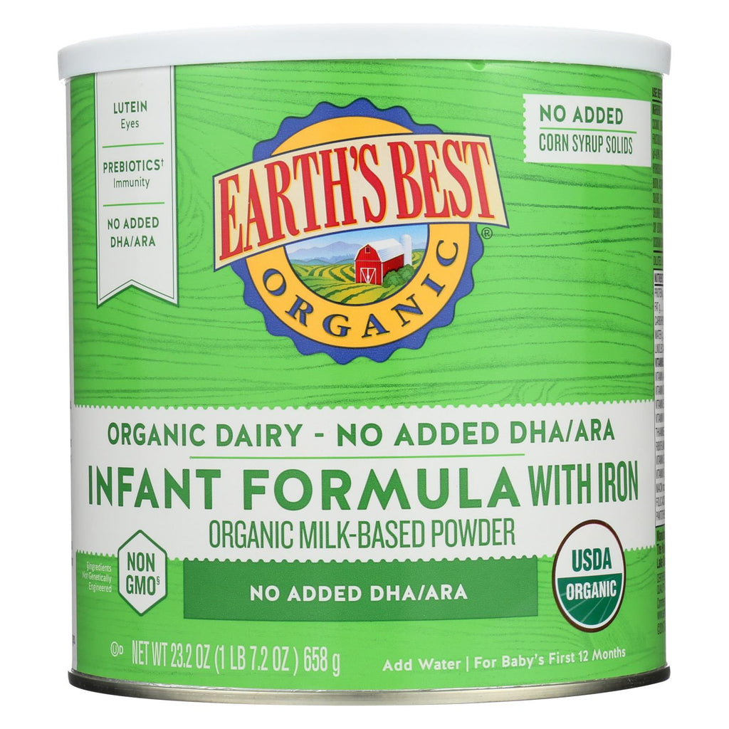 Earth's Best Infant Formula - Organic - Iron - Case Of 4 - 23.2 Oz