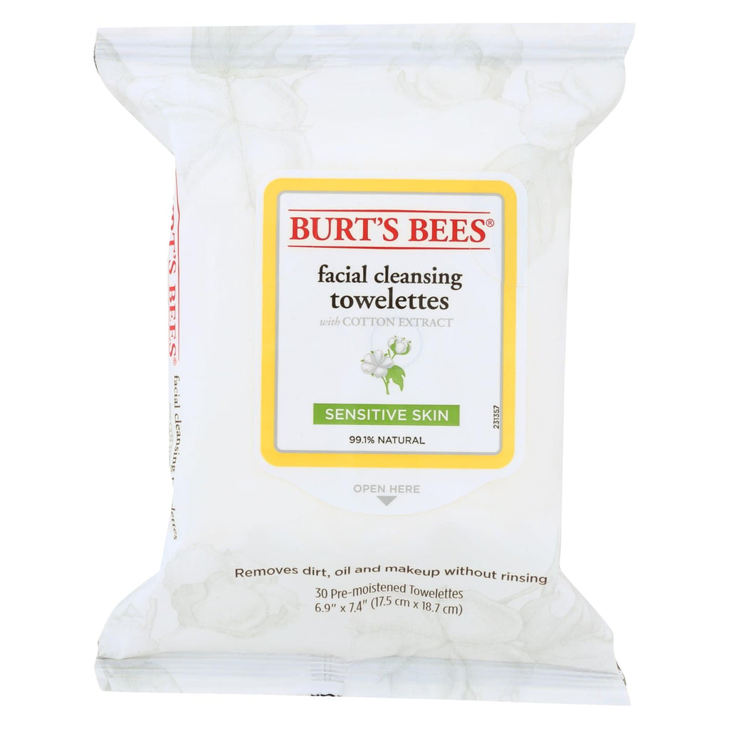 Burts Bees - Face Towelette - Sensitive - Case Of 3 - 30 Count