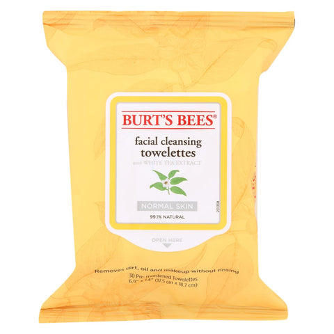 Burts Bees - Face Towelette - White Tea - Case Of 3 - 30 Count