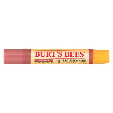 Burts Bees - Lip Shimmer - Peony - Case Of 4 - 0.09 Oz