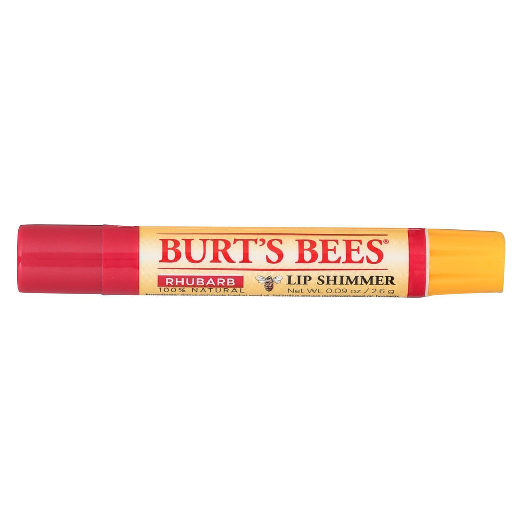 Burts Bees - Lip Shimmer - Rhubarb - Case Of 4 - 0.09 Oz