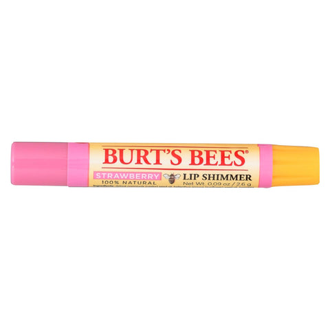 Burts Bees - Lip Shimmer - Strawberry - Case Of 4 - 0.09 Oz