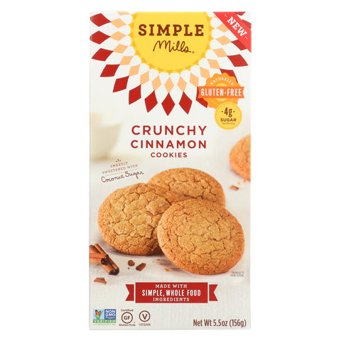 Simple Mills Cookies - Crunchy - Cinnamon - Case Of 6 - 5.5 Oz