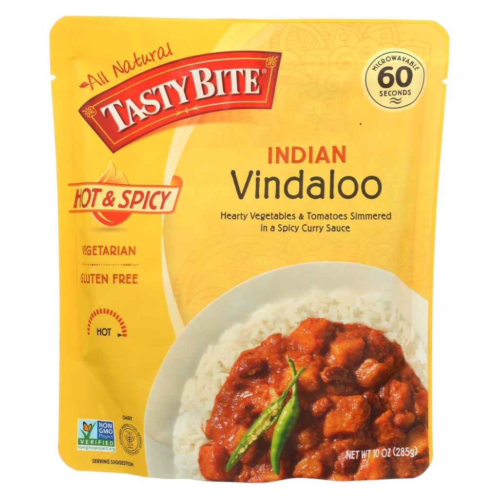 Tasty Bite Heat & Eat Indian Cuisine Entr?e - Hot & Spicy Vindaloo - Case Of 6 - 10 Oz