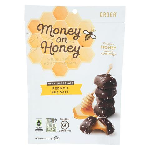 Money On Honey Dark Chocolate - French Sea Salt - Case Of 6 - 4.8 Oz