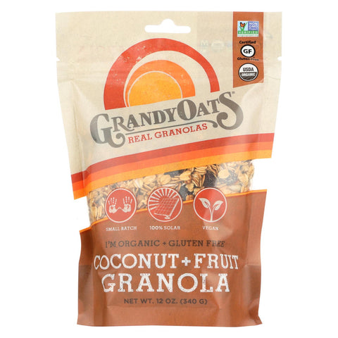 Grandy Oats Granola - Coconut + Fruit - Case Of 6 - 12 Oz.