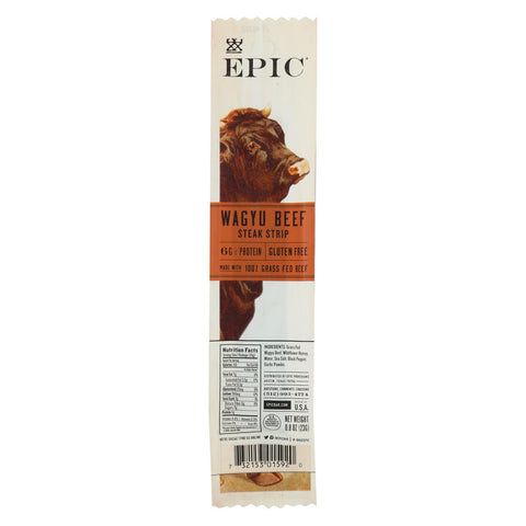 Epic - Strips - Wagyu Beef Steak - Case Of 20 - .8 Oz