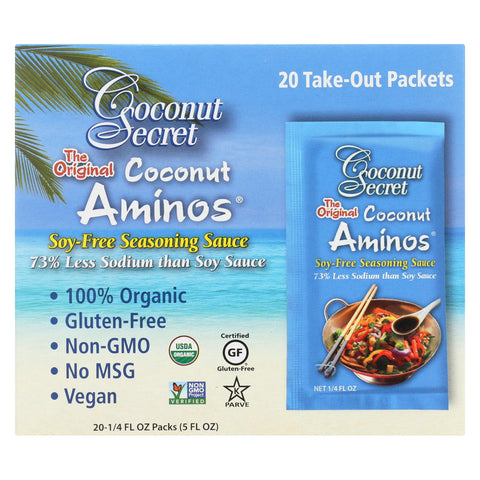 Coconut Secret - Organic Coconut Aminos 20pk - Case Of 12 - 5 Oz.