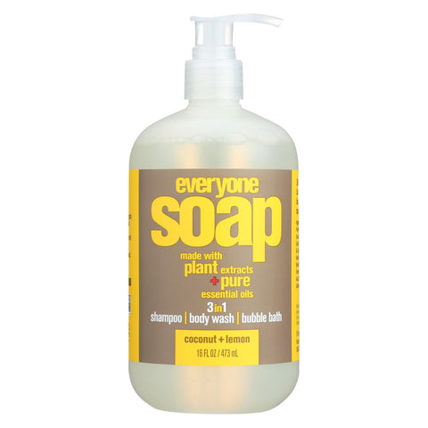 Everyone Soap - 3 In 1 - Coconut - Lemon - 16 Fl Oz