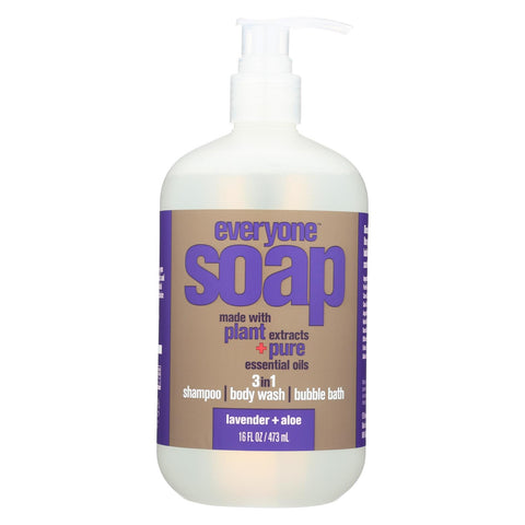 Everyone Soap - 3 In 1 - Lavender - Aloe - 16 Fl Oz