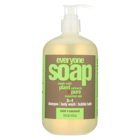 Everyone Soap - 3 In 1 - Mint - Coconut - 16 Fl Oz