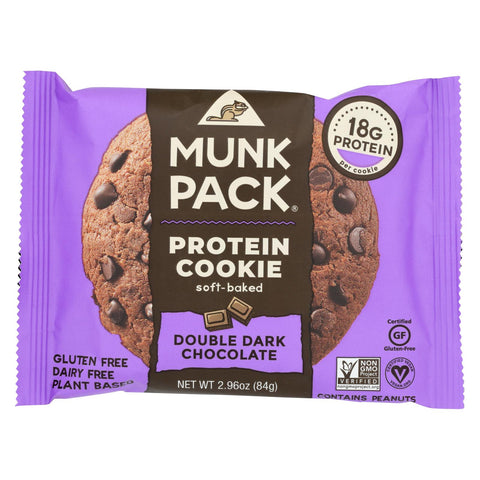 Munk Pack - Protein Cookie - Double Dark Chocolate - Case Of 6 - 2.96 Oz.