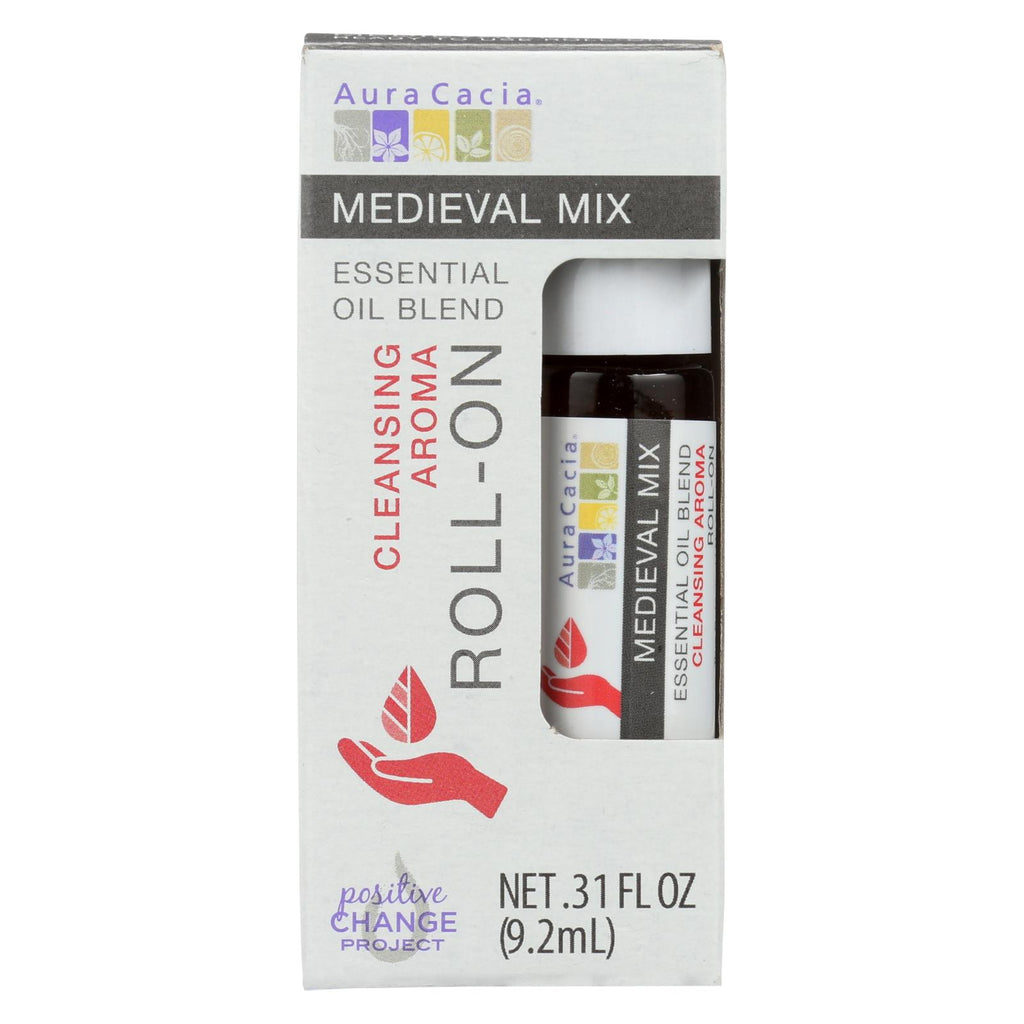 Aura Cacia - Roll On Essential Oil - Medieval - Case Of 4 - .31 Fl Oz