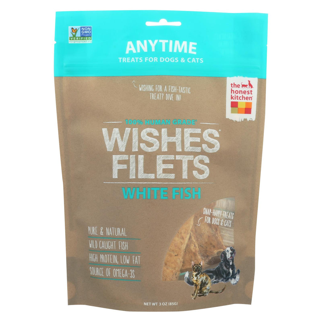 The Honest Kitchen - Dog And Cat Treats - Wishes Filets White Fish - Case Of 6 - 3 Oz.