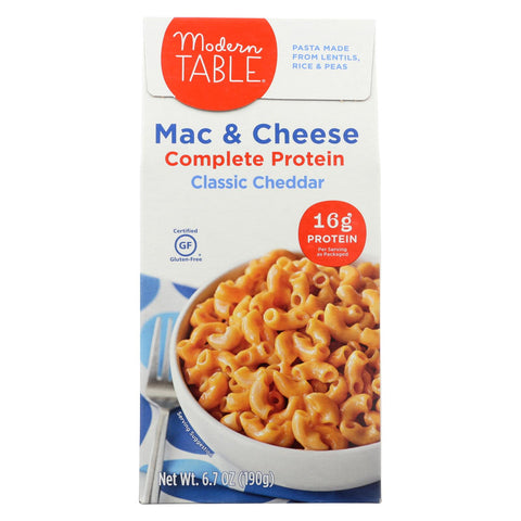 Modern Table Lentil Elbow Mac & Cheese - Classic Cheddar - Case Of 6 - 6.7 Oz