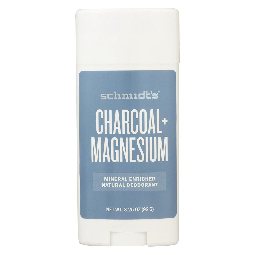 Schmidt's Natural Deodorant Stick - Charcoal And Magnesium - 3.25 Oz