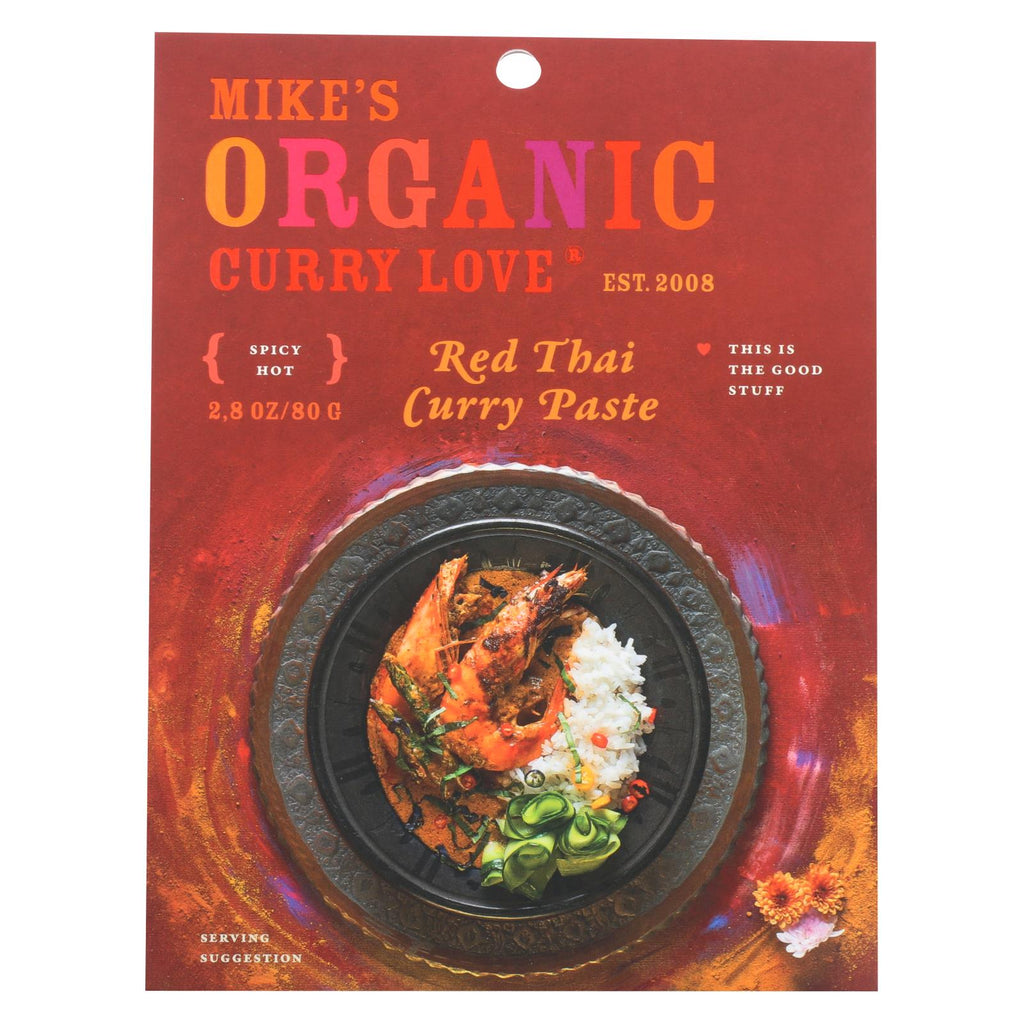 Mike's Organic Curry Love - Organic Curry Paste - Red Thai - Case Of 6 - 2.8 Oz.