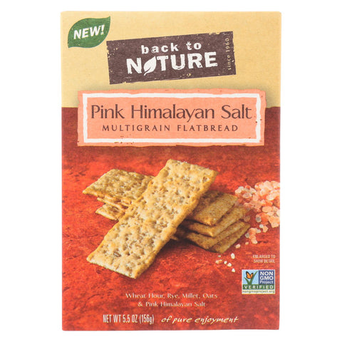 Back To Nature Multigrain Flatbread - Pink Himalayan Salt - Case Of 6 - 5.5 Oz