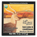 Light Mountain Organic Hair Color And Conditioner - Medium Brown - 4 Oz