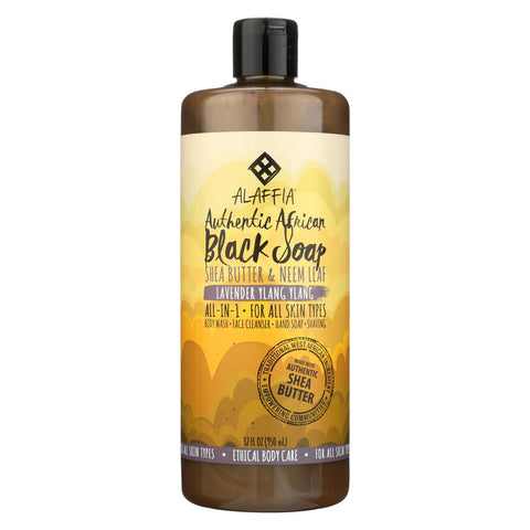 Alaffia - African Black Soap - Lavender Ylang Ylang - 32 Fl Oz.