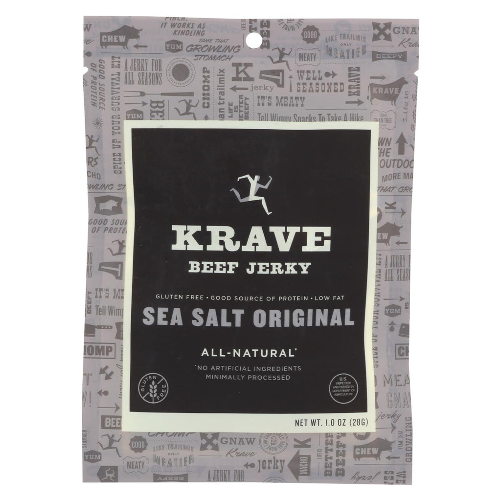 Krave Beef Jerky - Sea Salt Original - Case Of 18 - 1 Oz