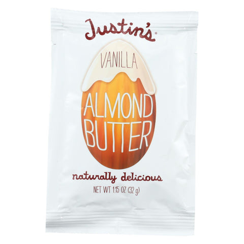 Justin's Nut Butter Squeeze Pack - Almond Butter - Vanilla - Case Of 10 - 1.15 Oz.