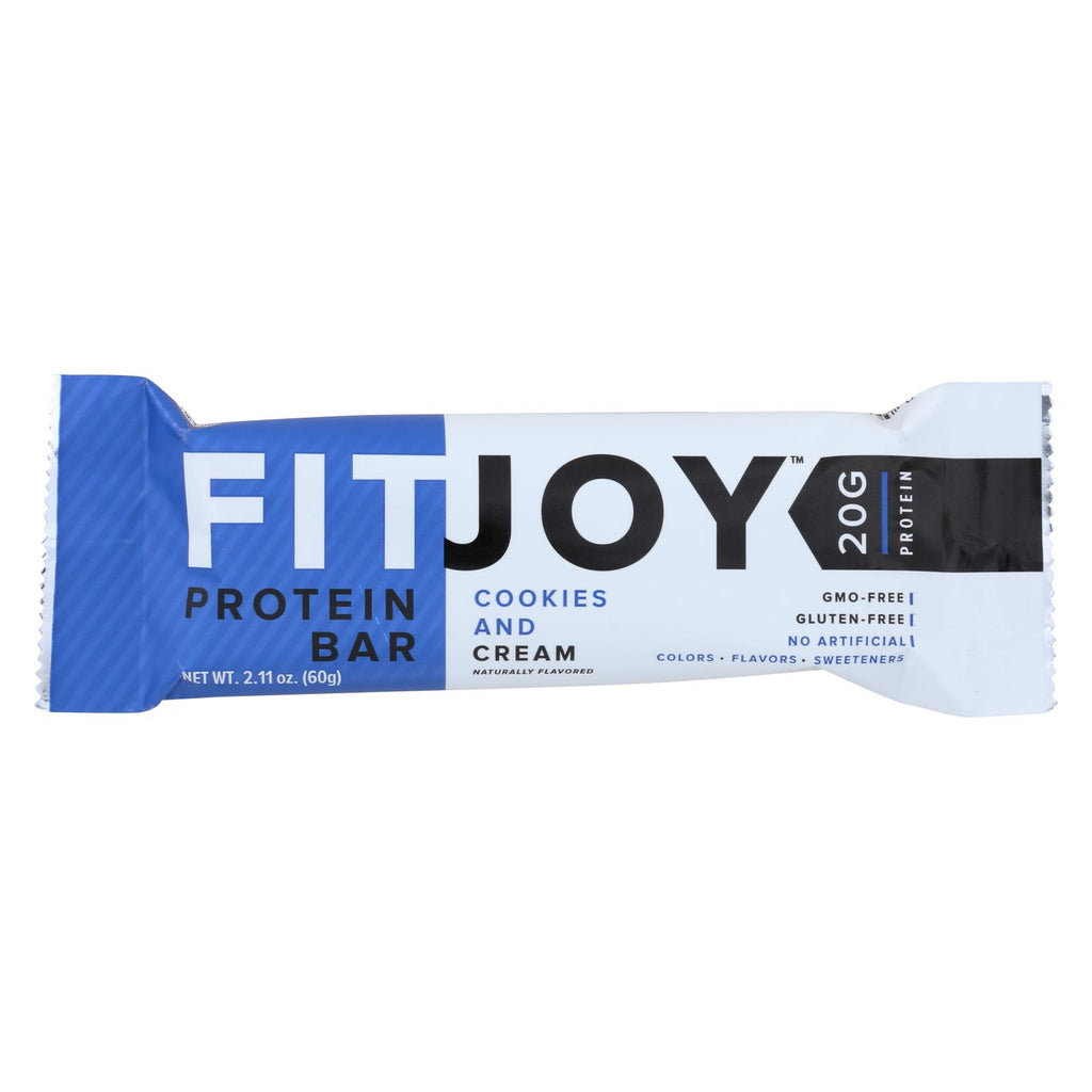 Fitjoy - Protein Bar - Cookies And Cream - Case Of 12 - 2.11 Oz.