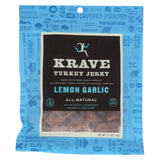 Krave Turkey Jerky - Lemon Garlic - Case Of 8 - 2.7 Oz