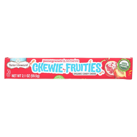 Torie And Howard - Chewy Fruities Organic Candy Chews - Pomegranate And Nectarine - Case Of 18 - 2.1 Oz