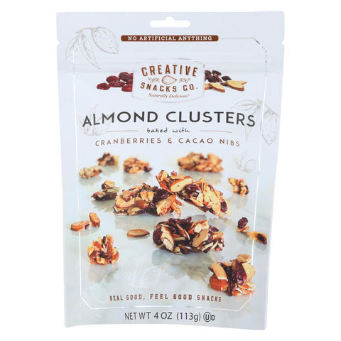 Creative Snacks - Almond Clusters - Cranberry And Cacao - Case Of 12 - 4 Oz