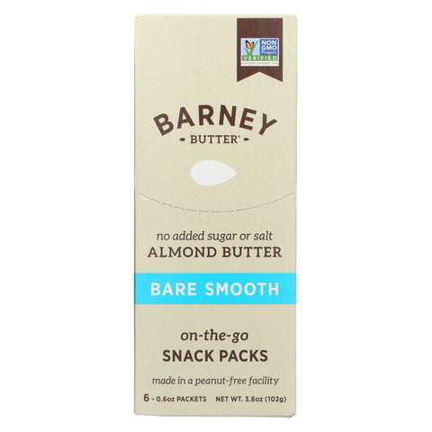 Barney Butter - Almond Butter - Bare Smooth - Case Of 6 - 6-.6 Oz.