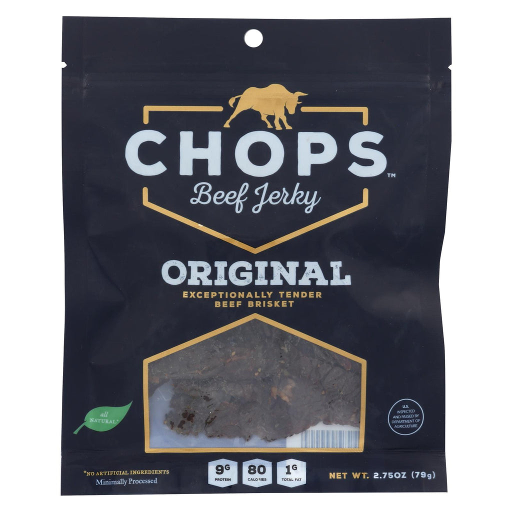 Chops Beef Jerky - Beef Jerky Original - Case Of 8-2.75 Oz