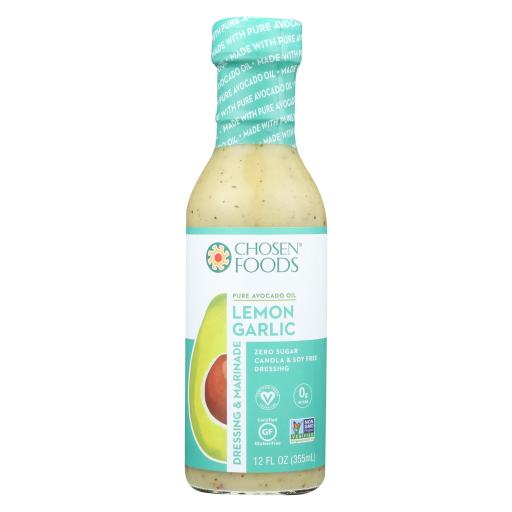 Chosen Foods - Salad Dressing - Lemon Garlic - Case Of 6 - 12 Fl Oz.