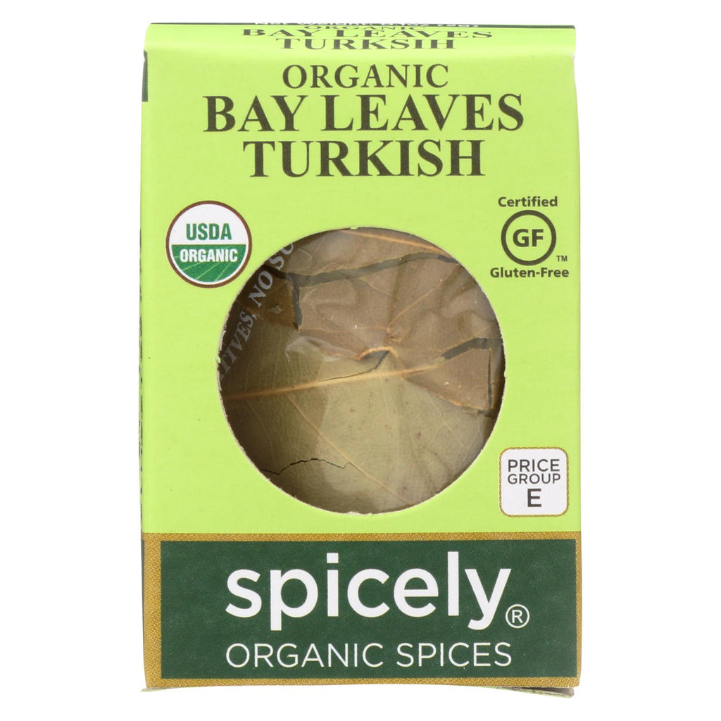 Spicely Organics - Organic Bay Leaves - Turkish Whole - Case Of 6 - 0.1 Oz.