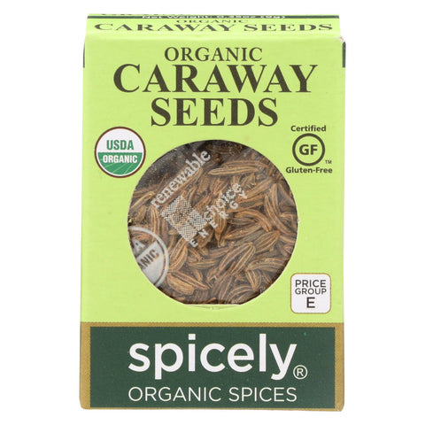 Spicely Organics - Organic Caraway Seeds  - Case Of 6 - 0.35 Oz.