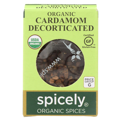 Spicely Organics - Organic Cardamom - Decorticated - Case Of 6 - 0.35 Oz.