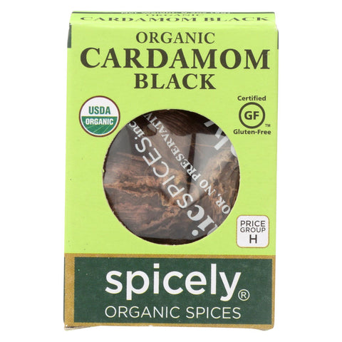 Spicely Organics - Organic Cardamom Pods - Black - Case Of 6 - 0.2 Oz.