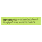 Spicely Organics - Organic Coriander - Ground - Case Of 6 - 0.45 Oz.