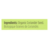 Spicely Organics - Organic Coriander Seed - Case Of 6 - 0.3 Oz.