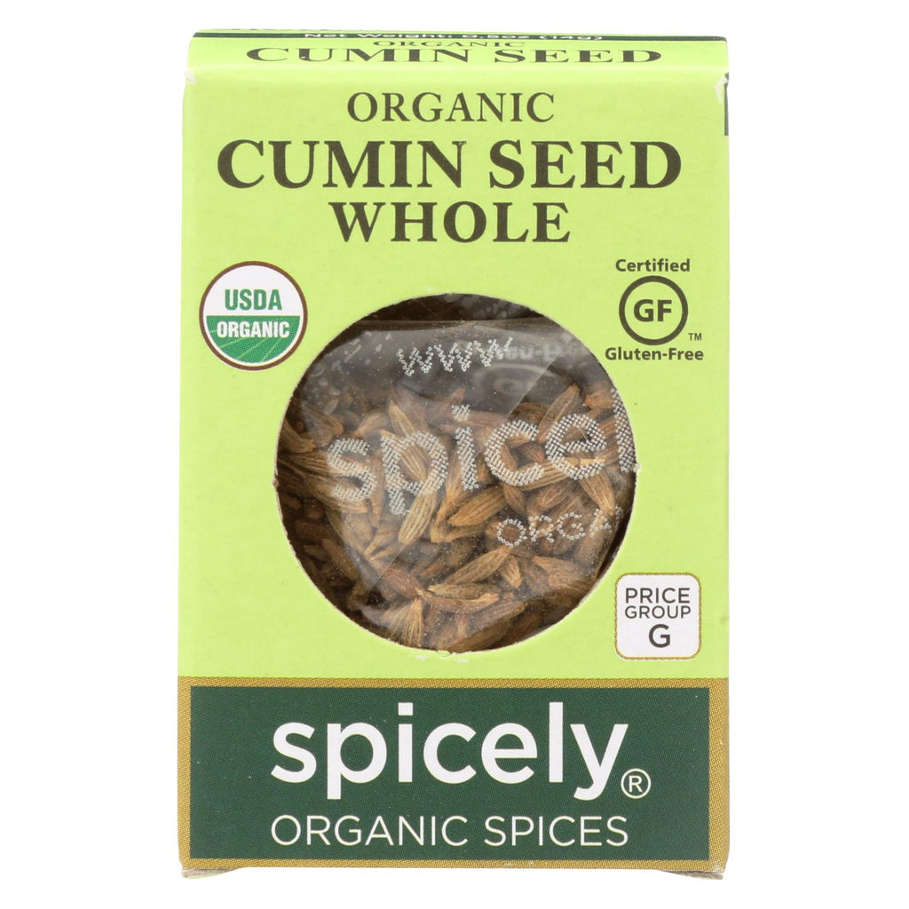 Spicely Organics - Organic Cumin Seed - Whole - Case Of 6 - 0.5 Oz.