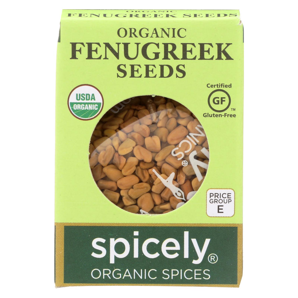 Spicely Organics - Organic Fenugreek Seeds - Case Of 6 - 0.45 Oz.